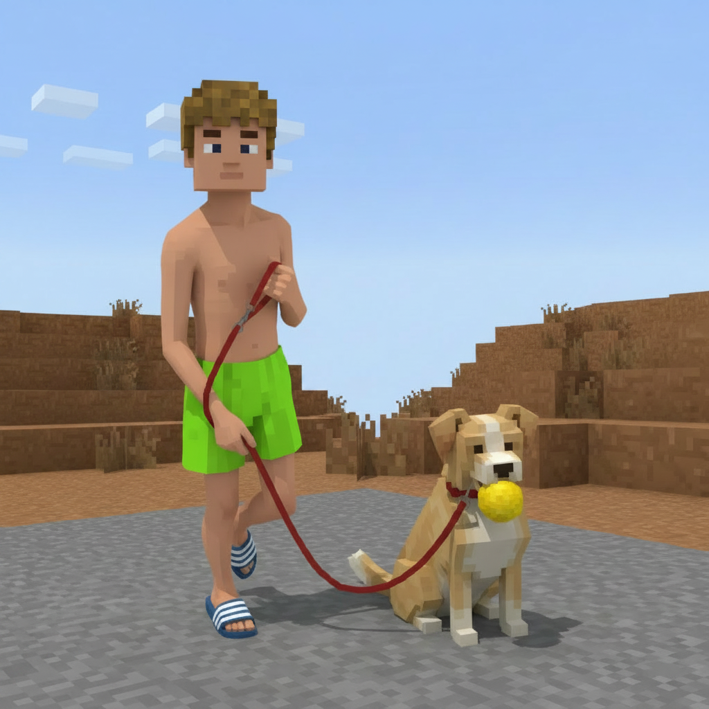 Jonas Avatar with Marley holding a Lemon